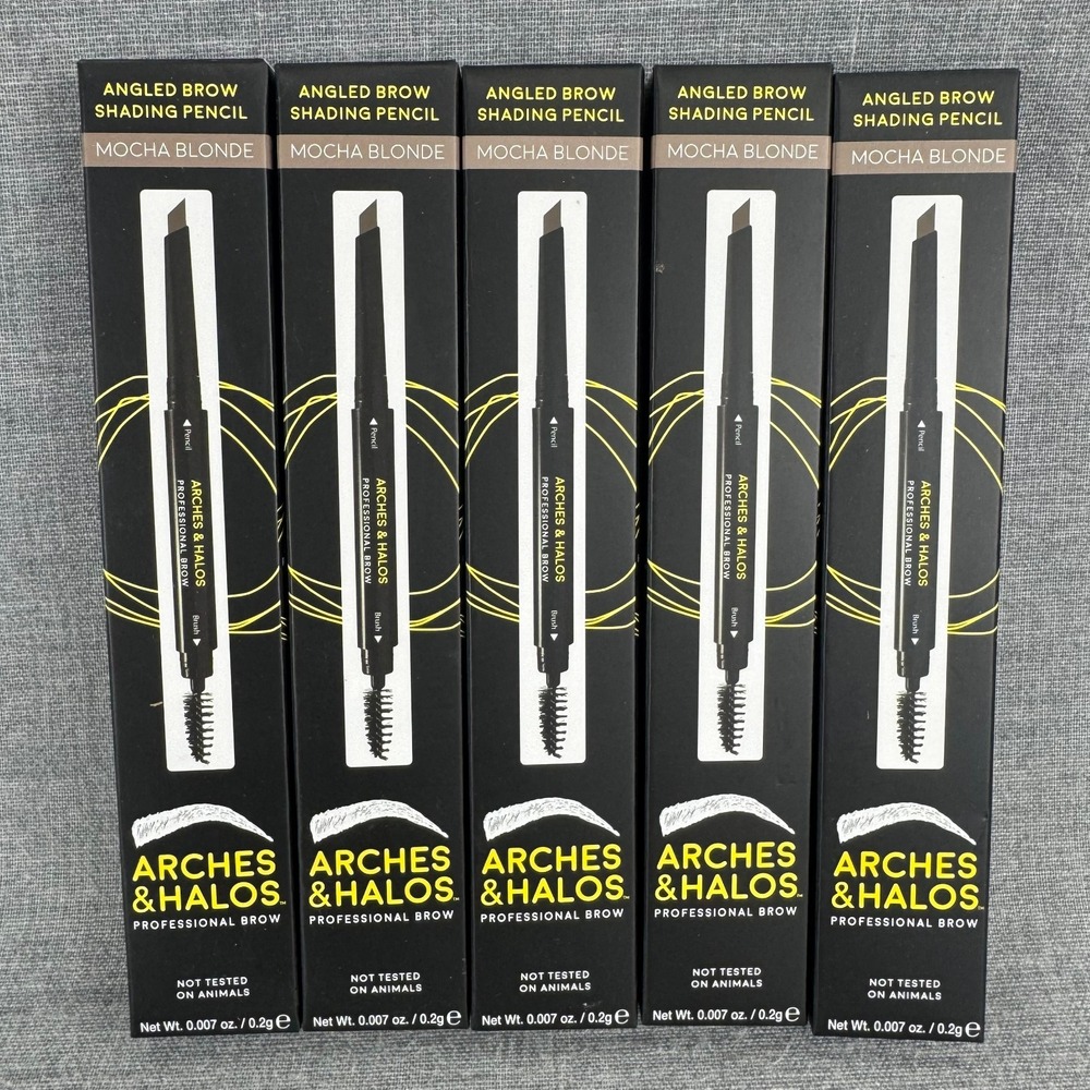 Arches & Halos Angled Brow Shading Pencil Mocha Blonde 0.007 oz x5 New Sealed